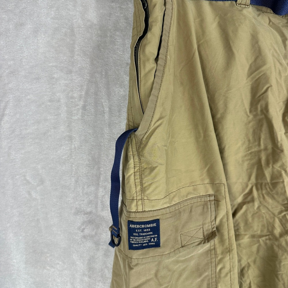 Abercrombie and Fitch Mens Khaki Cargo Pants L Relaxed Fit Tactical Gorpcore Tan - Picture 3 of 9